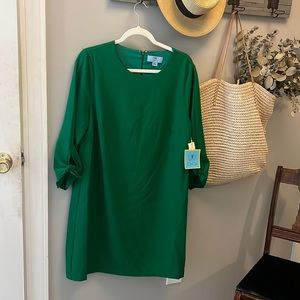 CeCe Lush Green Shift Dress Sz 14 NWT